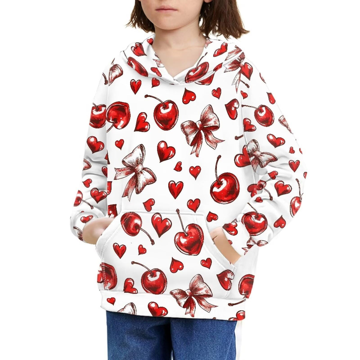 shirts à capuche pour enfants avec poche, hauts tendance, pulls graphiques, tailles 6-16 ans